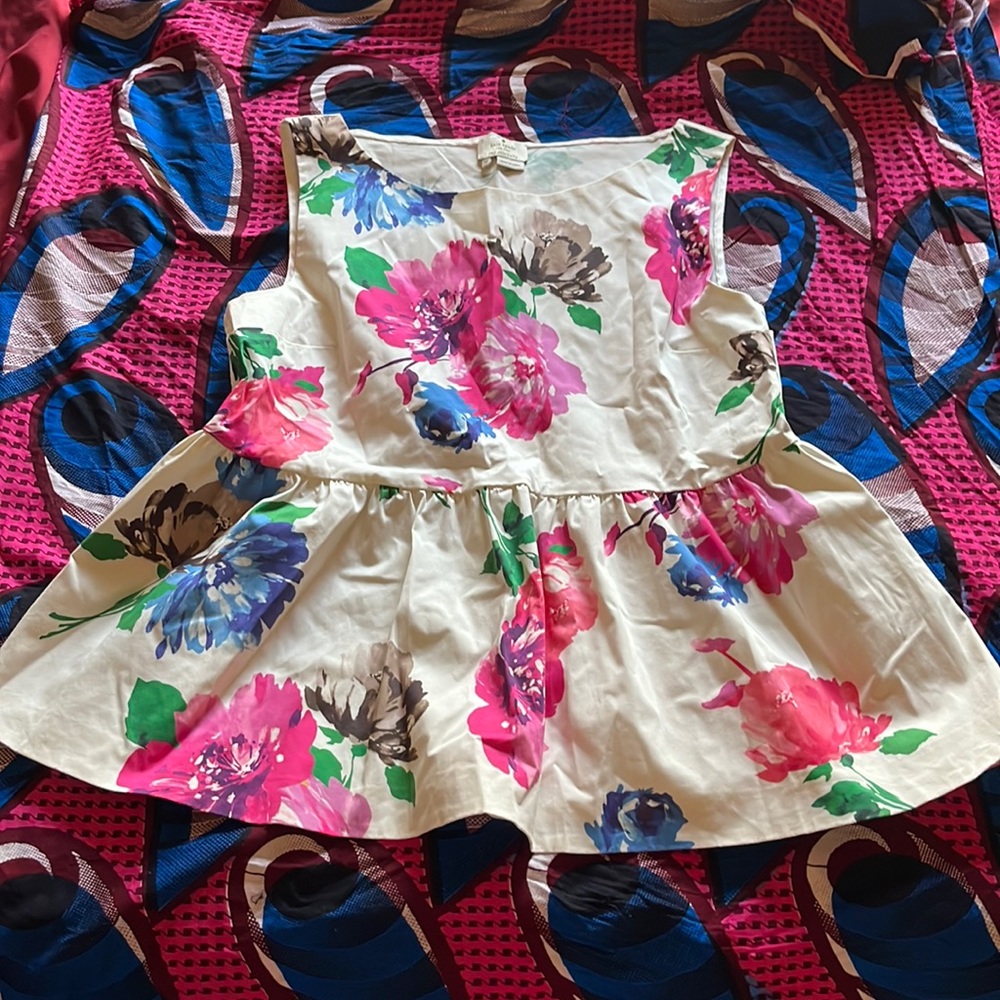 Kate spade floral Peplum top
